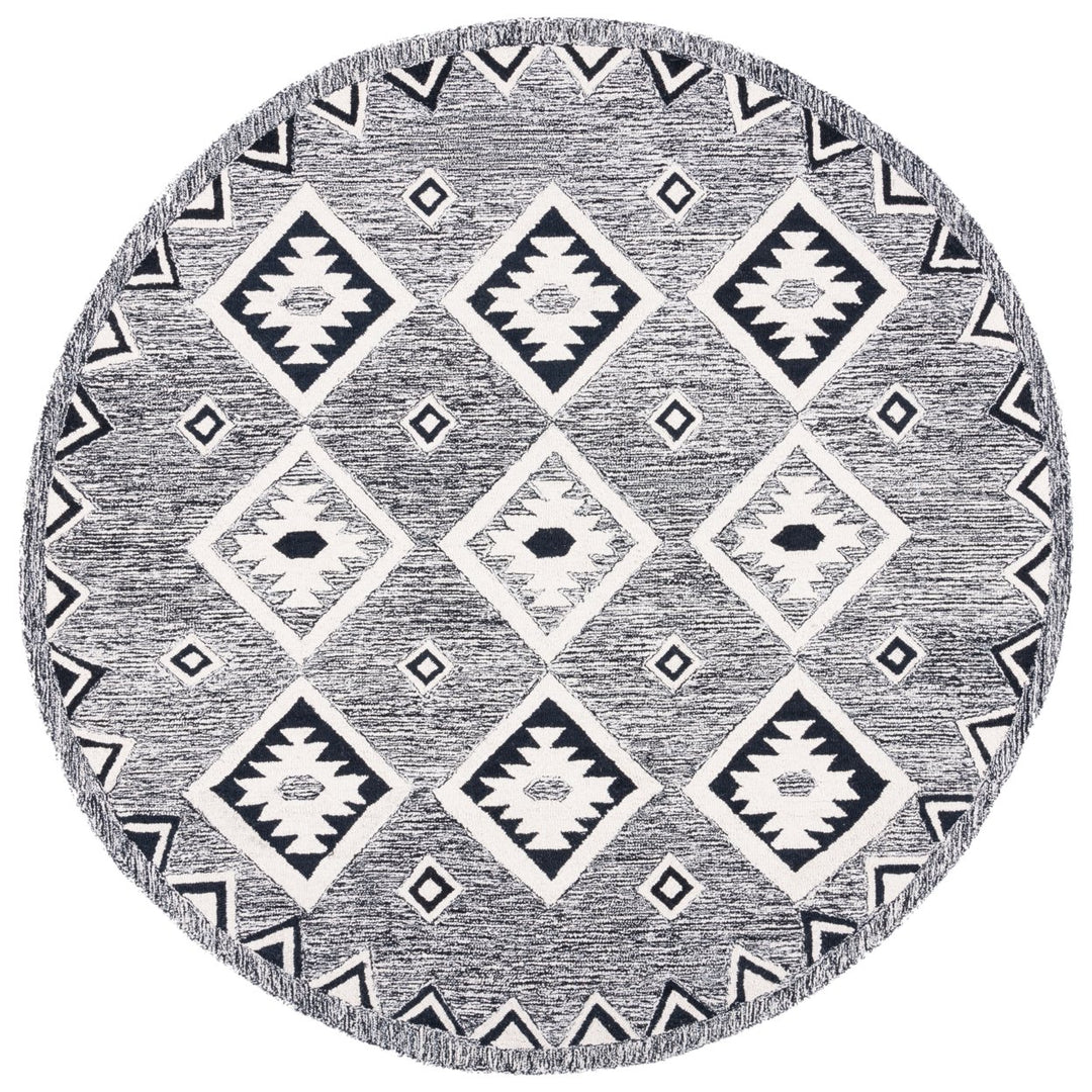 SAFAVIEH Aspen APN814Z Handmade Black / Ivory Rug Image 4