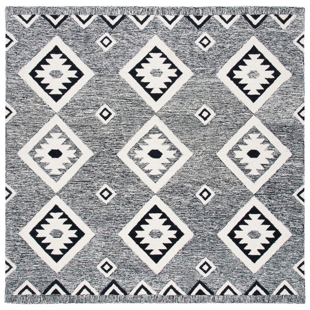 SAFAVIEH Aspen APN814Z Handmade Black / Ivory Rug Image 6