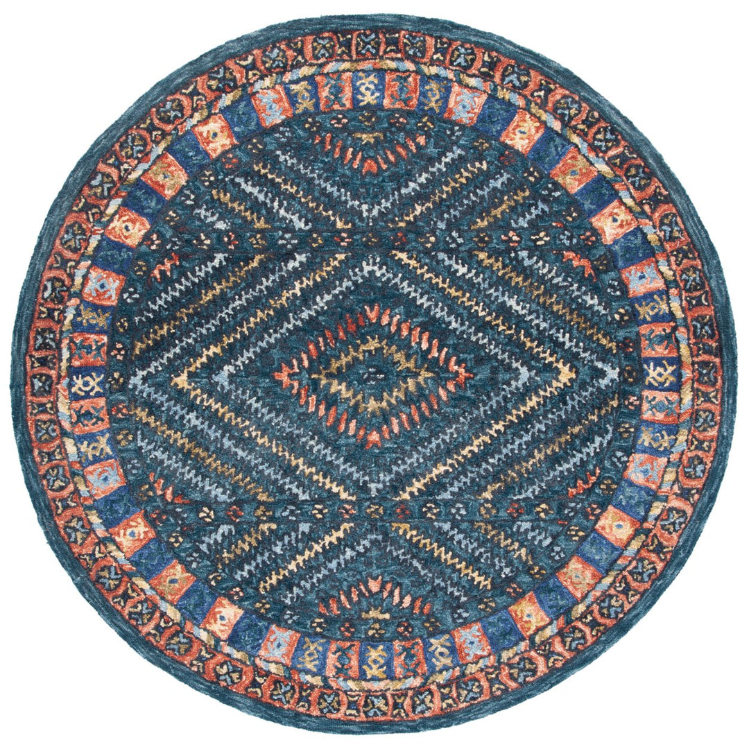 SAFAVIEH Aspen APN815P Handmade Rust / Green Rug Image 6