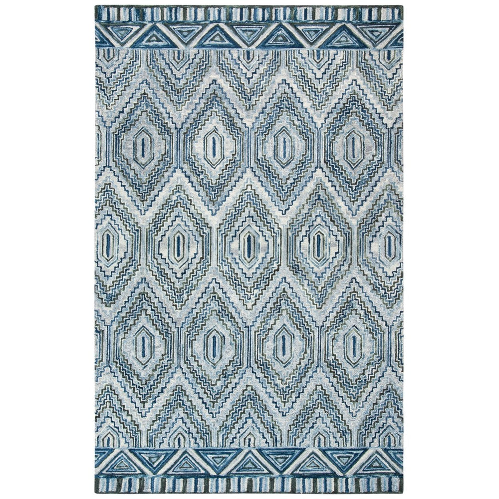 SAFAVIEH Aspen Collection APN823F Handmade Grey/Blue Rug Image 2