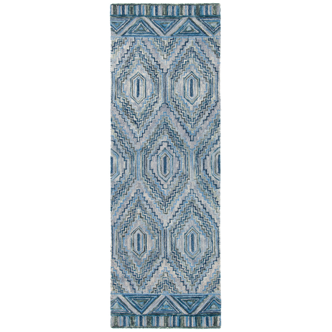SAFAVIEH Aspen Collection APN823F Handmade Grey/Blue Rug Image 3