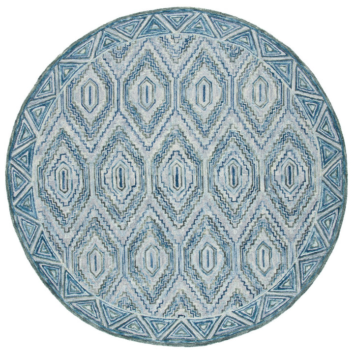 SAFAVIEH Aspen Collection APN823F Handmade Grey/Blue Rug Image 6