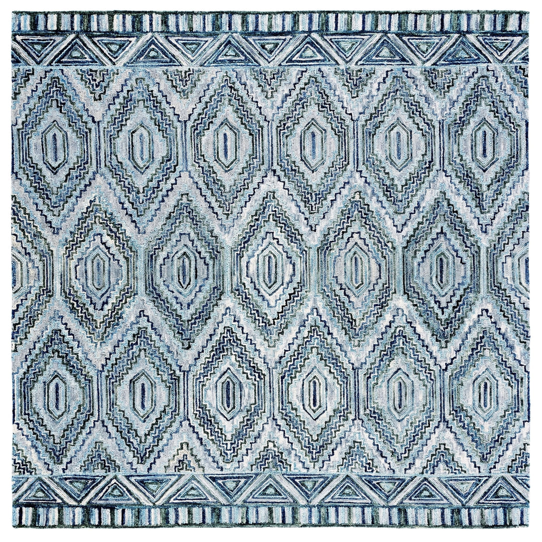 SAFAVIEH Aspen Collection APN823F Handmade Grey/Blue Rug Image 7