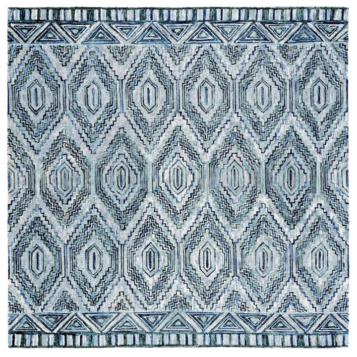 SAFAVIEH Aspen Collection APN823F Handmade Grey/Blue Rug Image 1