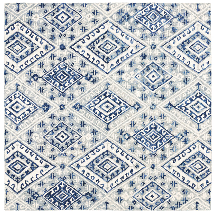 SAFAVIEH Aspen Collection APN826F Handmade Grey/Navy Rug Image 6