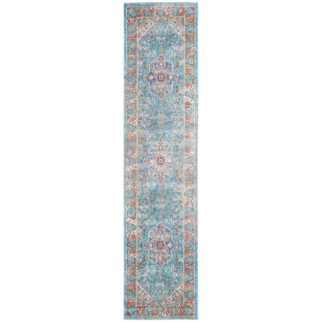 SAFAVIEH Aria Collection ARA100B Blue / Creme Rug Image 5