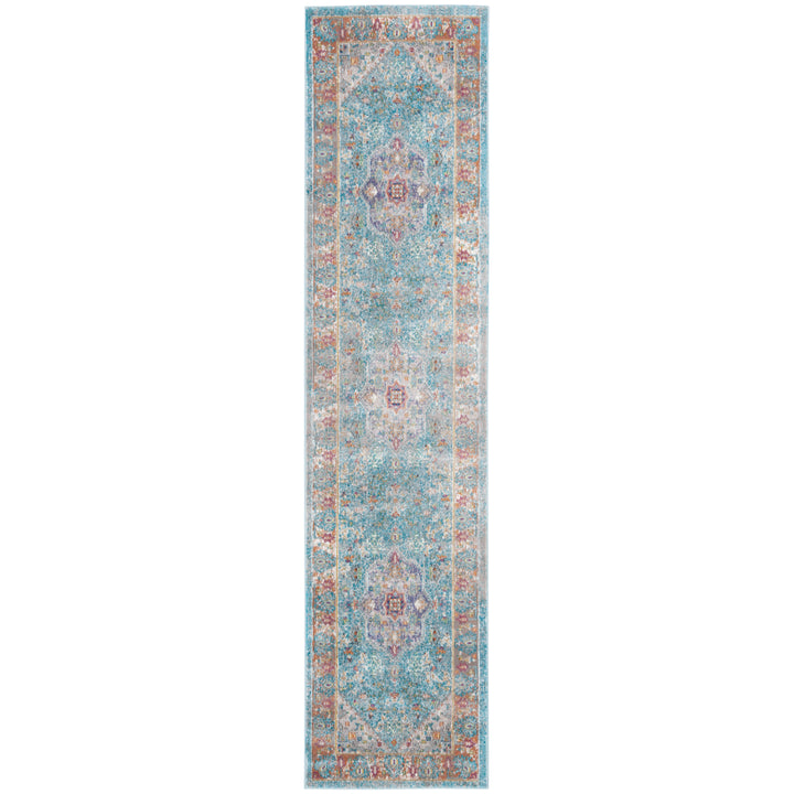 SAFAVIEH Aria Collection ARA100B Blue / Creme Rug Image 5