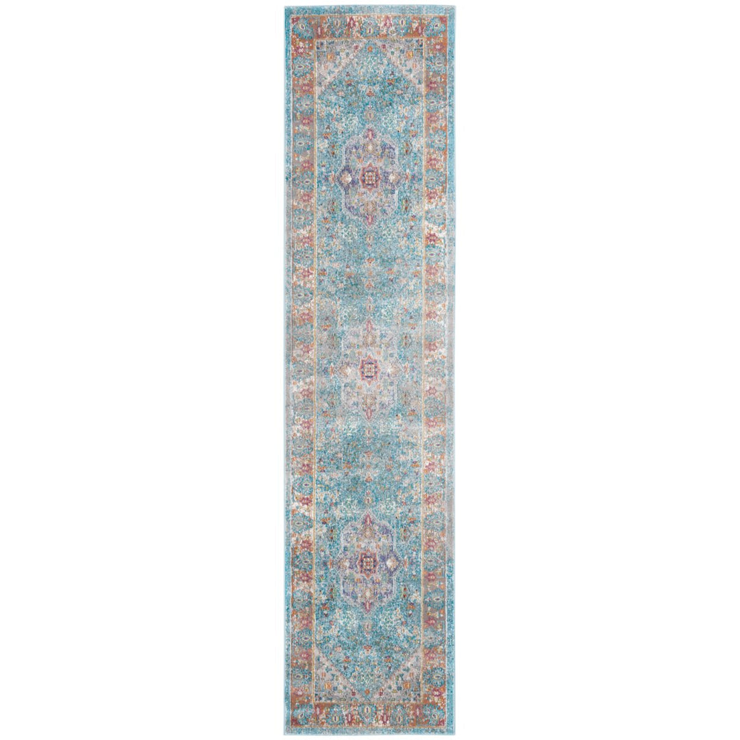 SAFAVIEH Aria Collection ARA100B Blue / Creme Rug Image 1