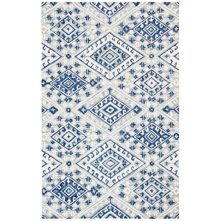 SAFAVIEH Aspen Collection APN826F Handmade Grey/Navy Rug Image 10