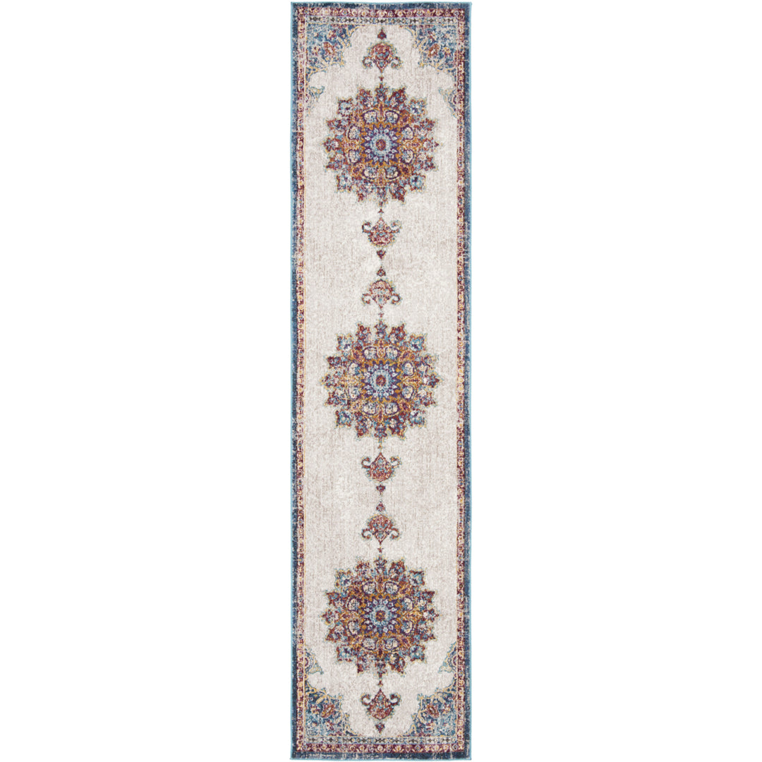 SAFAVIEH Aria Collection ARA103A Ivory / Navy Rug Image 5