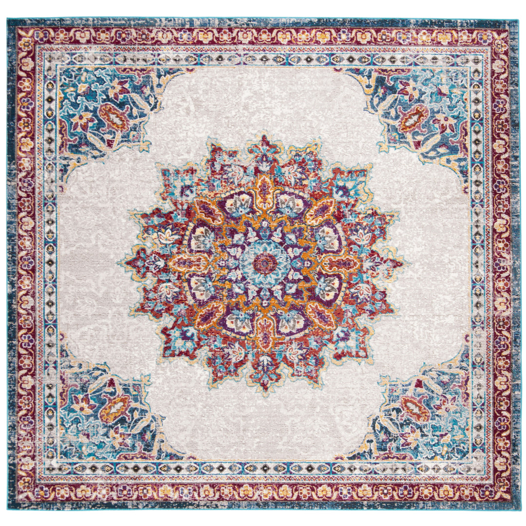 SAFAVIEH Aria Collection ARA103A Ivory / Navy Rug Image 6