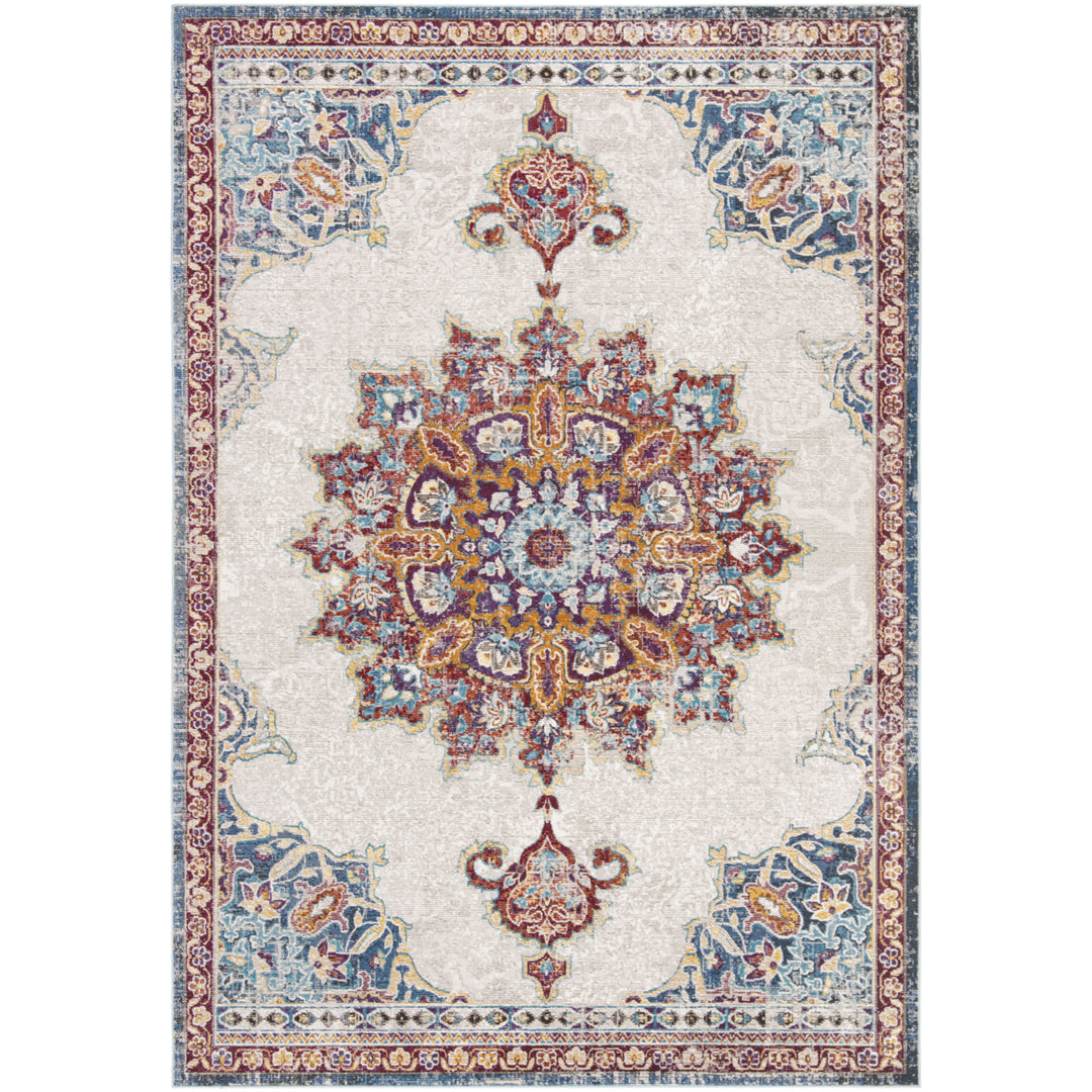 SAFAVIEH Aria Collection ARA103A Ivory / Navy Rug Image 10