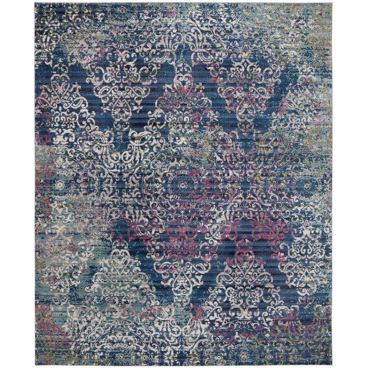 SAFAVIEH Aria Collection ARA128B Blue / Multi Rug Image 1