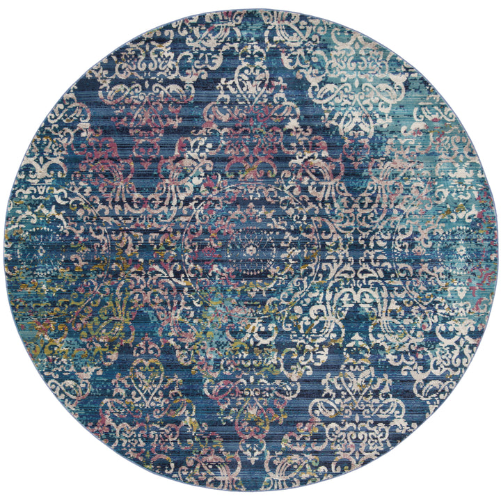 SAFAVIEH Aria Collection ARA128B Blue / Multi Rug Image 4