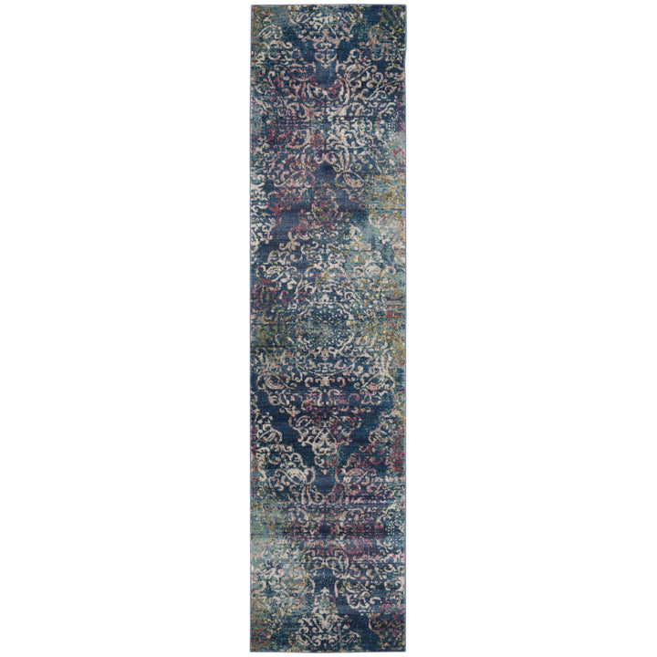 SAFAVIEH Aria Collection ARA128B Blue / Multi Rug Image 5