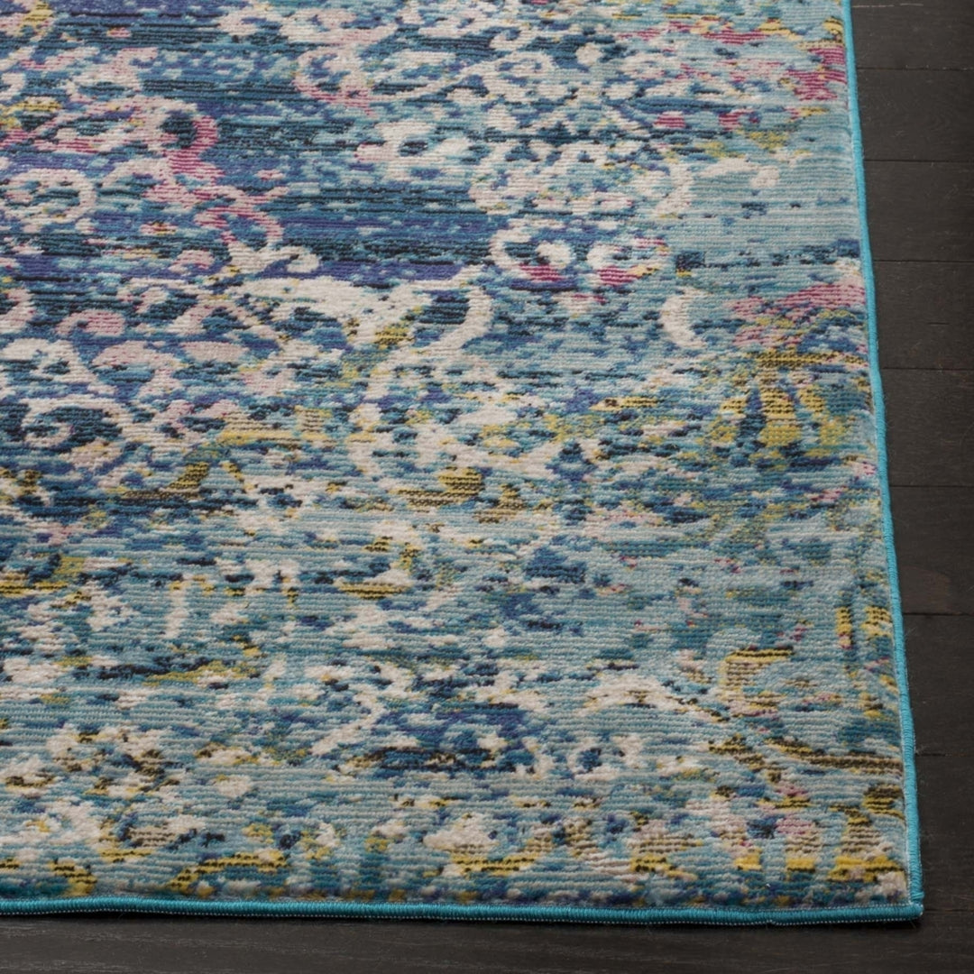 SAFAVIEH Aria Collection ARA128B Blue / Multi Rug Image 7