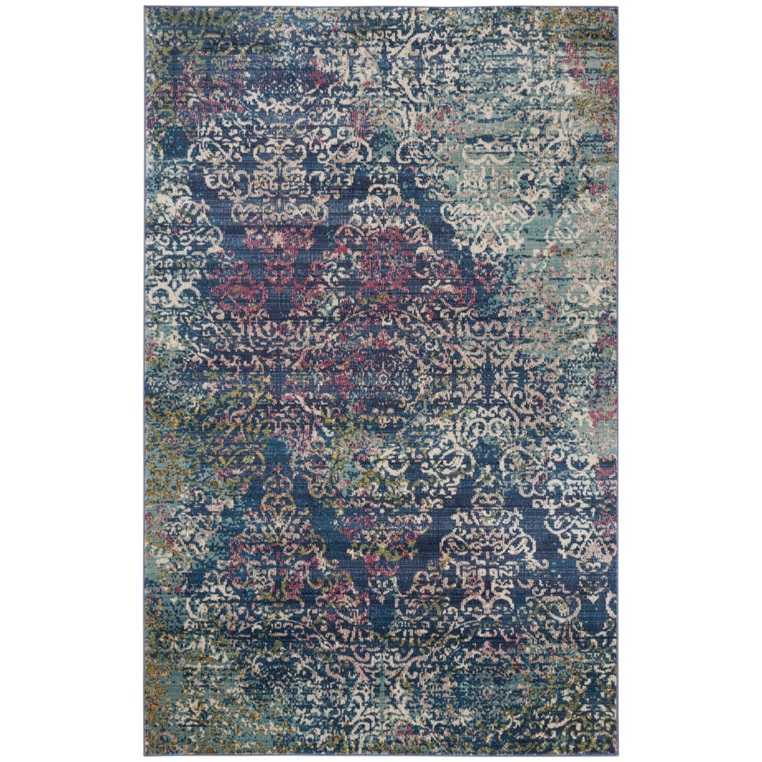 SAFAVIEH Aria Collection ARA128B Blue / Multi Rug Image 1