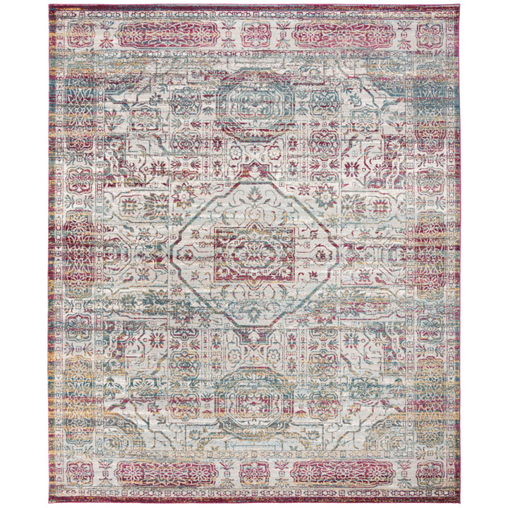 SAFAVIEH Aria Collection ARA179R Red / Creme Rug Image 1