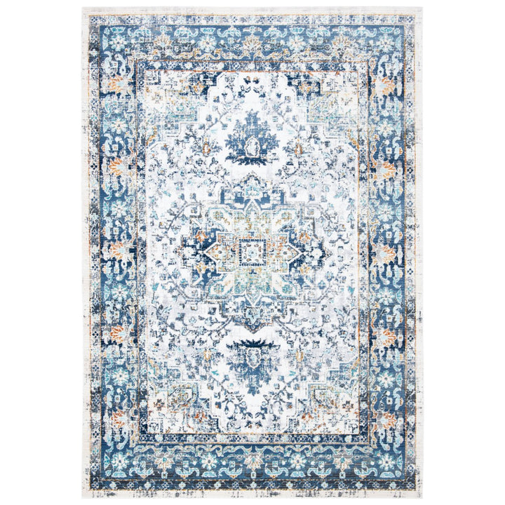 SAFAVIEH Aria Collection ARA711A Ivory / Navy Rug Image 4