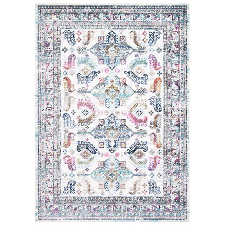 SAFAVIEH Aria Collection ARA713J Aqua / Grey Rug Image 1