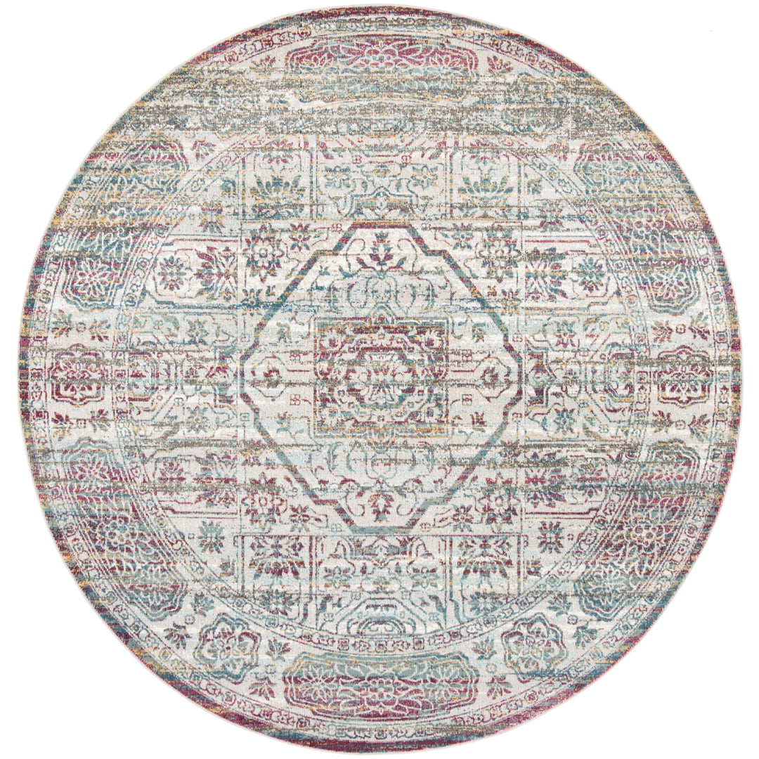 SAFAVIEH Aria Collection ARA179R Red / Creme Rug Image 4