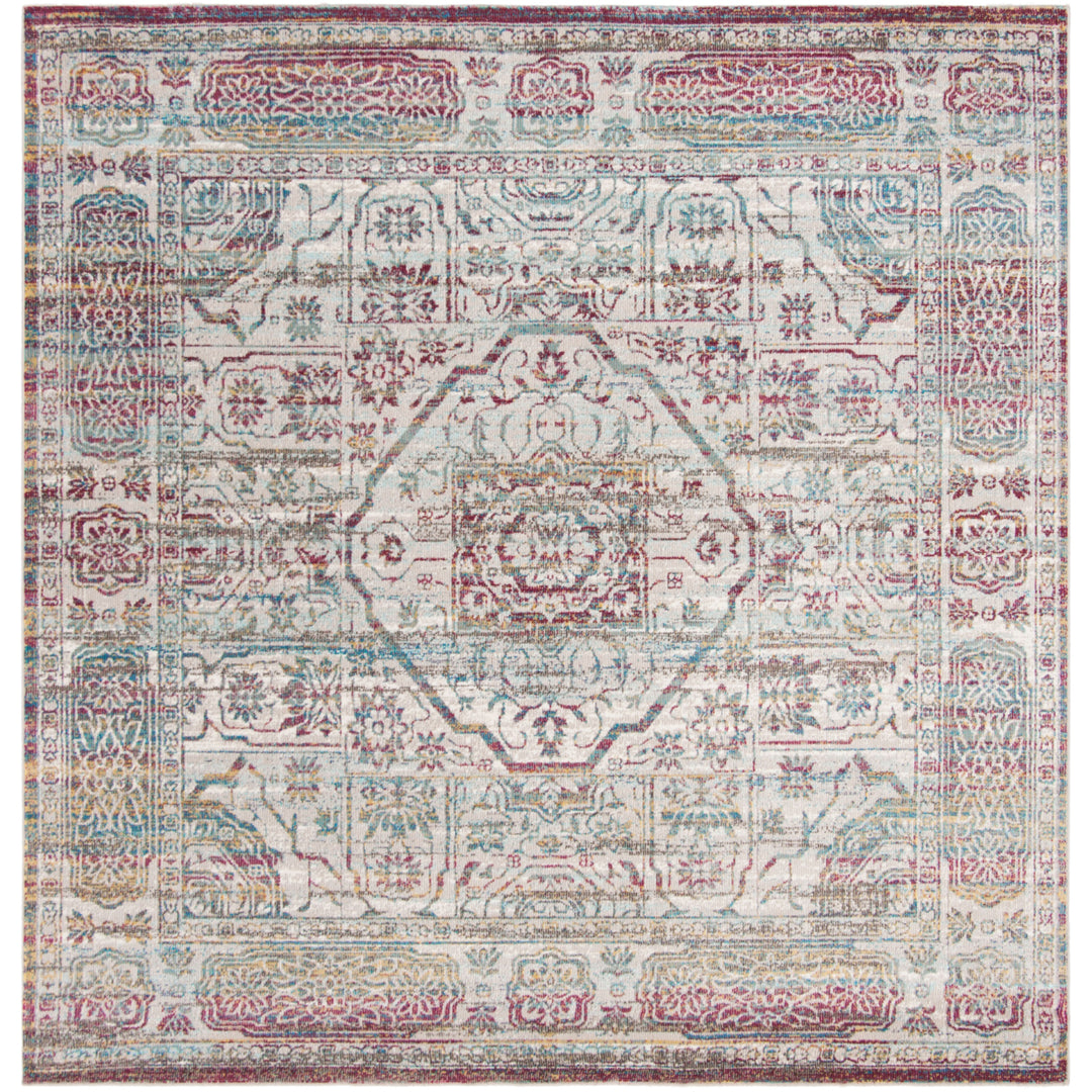 SAFAVIEH Aria Collection ARA179R Red / Creme Rug Image 6