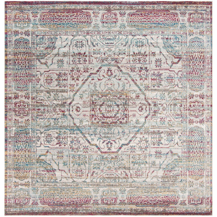 SAFAVIEH Aria Collection ARA179R Red / Creme Rug Image 1