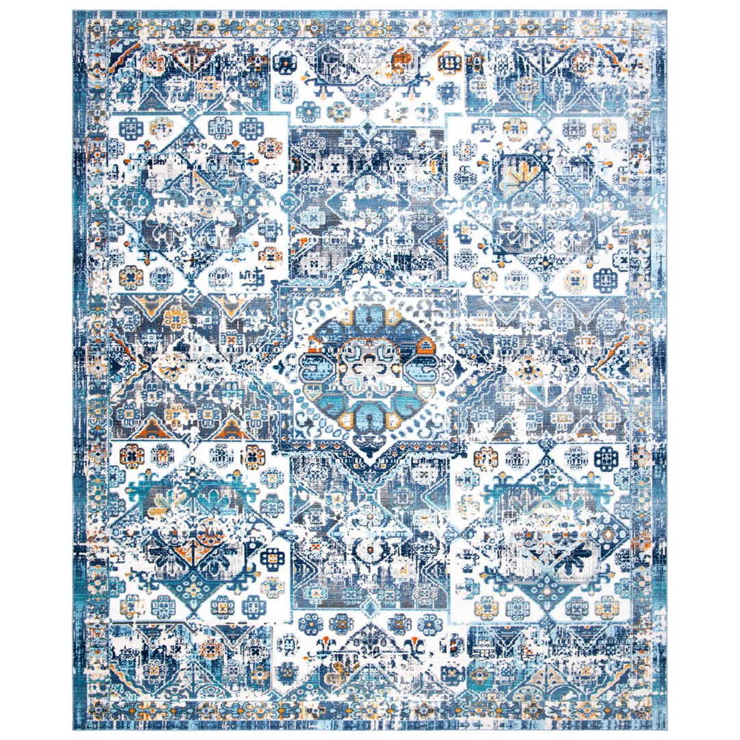 SAFAVIEH Aria Collection ARA745A Ivory / Navy Rug Image 1