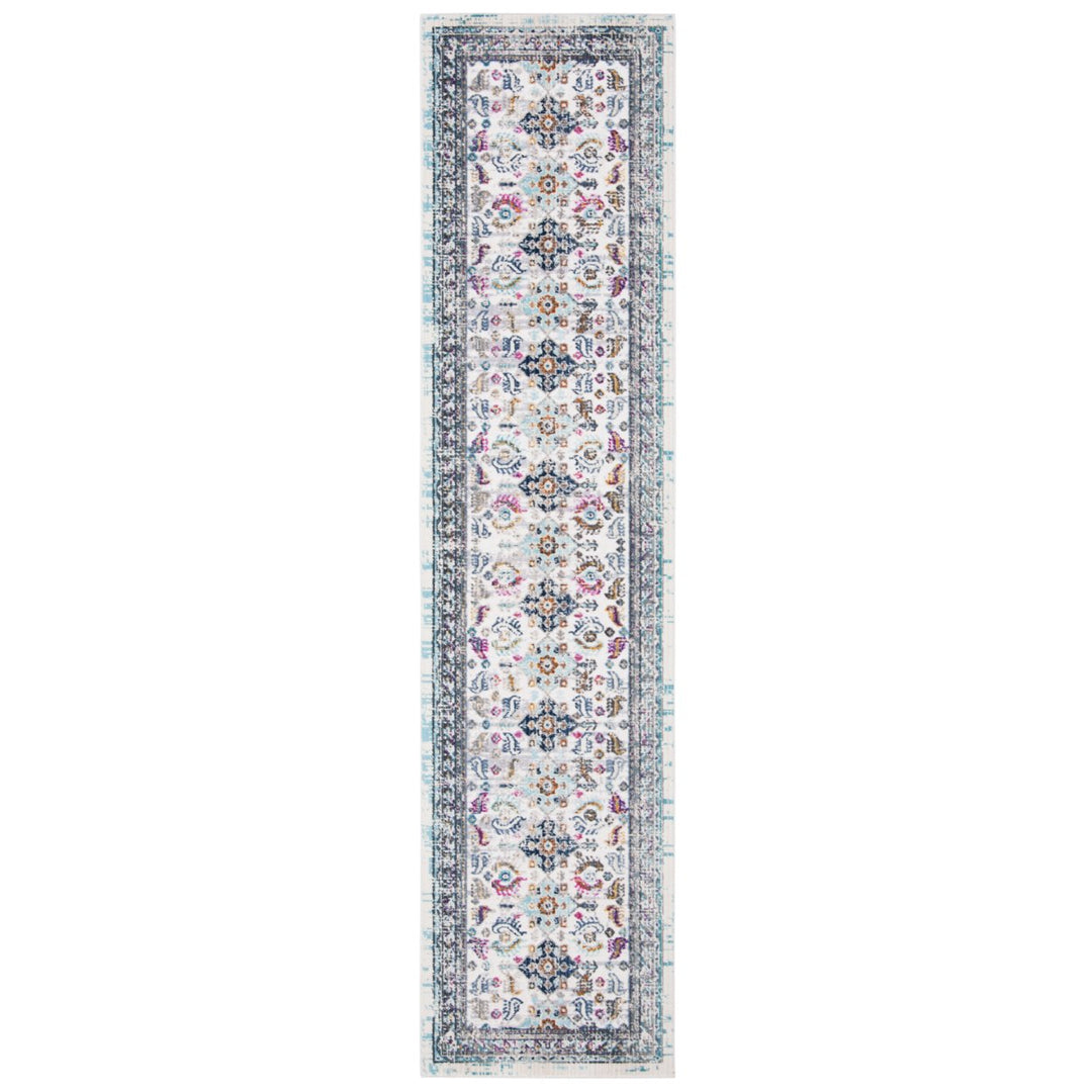 SAFAVIEH Aria Collection ARA713J Aqua / Grey Rug Image 11