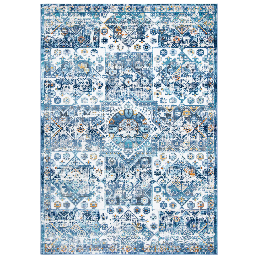 SAFAVIEH Aria Collection ARA745A Ivory / Navy Rug Image 4