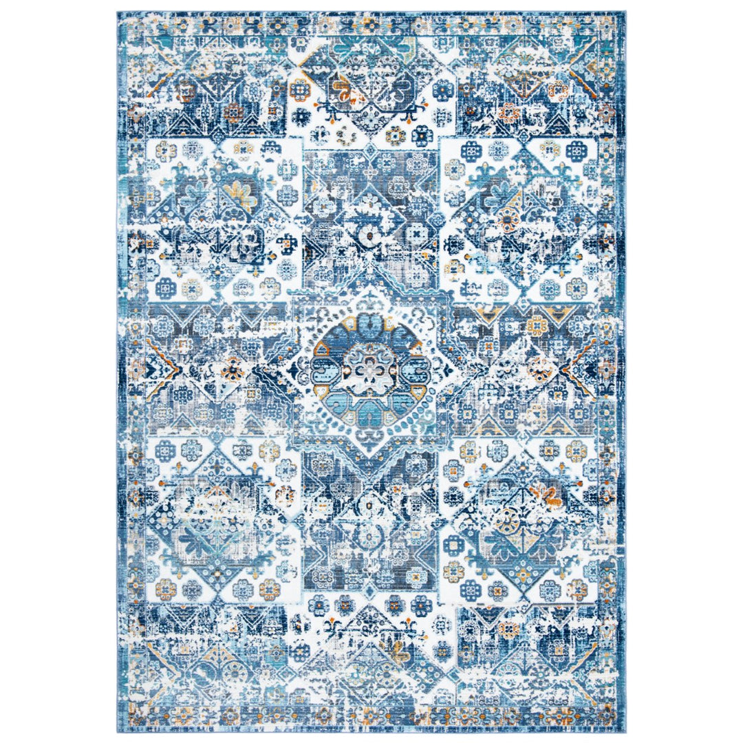 SAFAVIEH Aria Collection ARA745A Ivory / Navy Rug Image 1