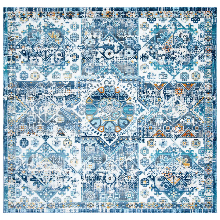 SAFAVIEH Aria Collection ARA745A Ivory / Navy Rug Image 6