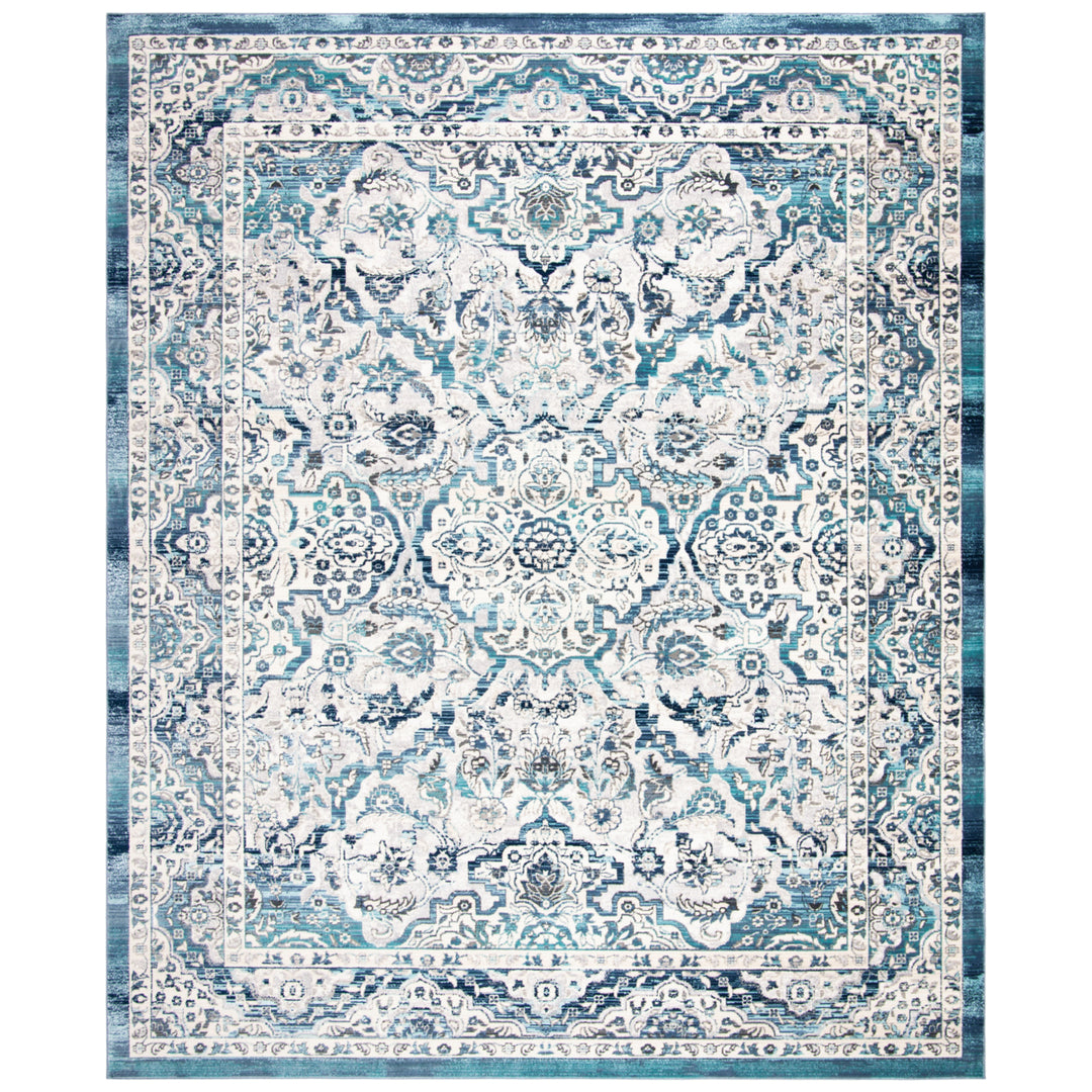 SAFAVIEH Aria Collection ARA770A Ivory / Navy Rug Image 1