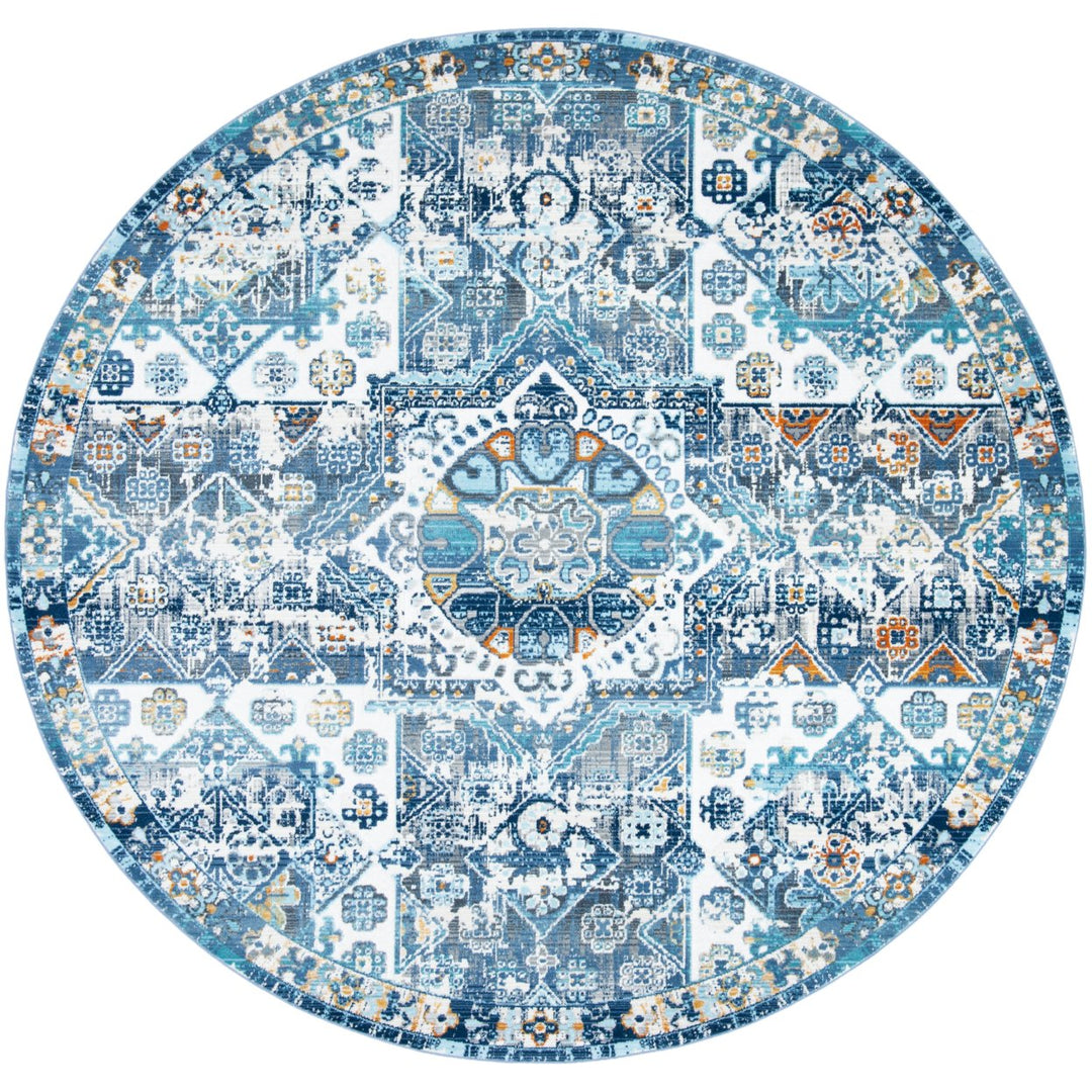 SAFAVIEH Aria Collection ARA745A Ivory / Navy Rug Image 10