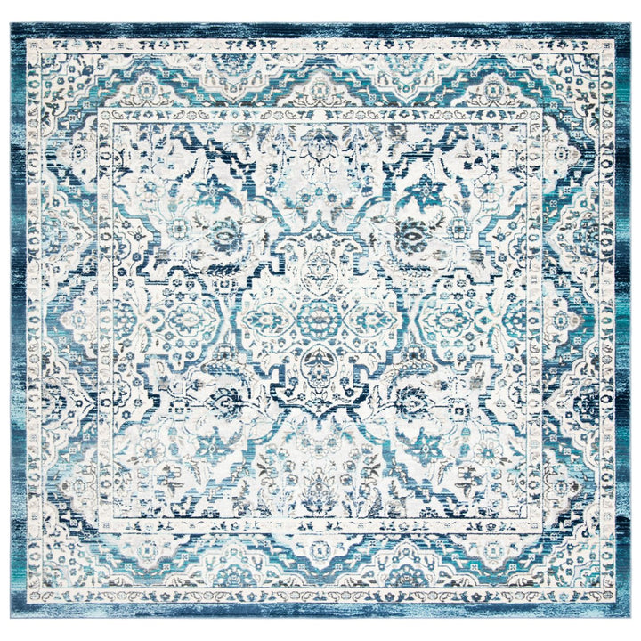 SAFAVIEH Aria Collection ARA770A Ivory / Navy Rug Image 1