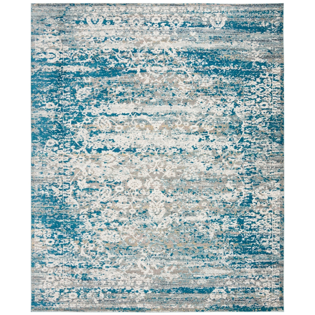 SAFAVIEH Aria Collection ARA156B Blue / Creme Rug Image 1