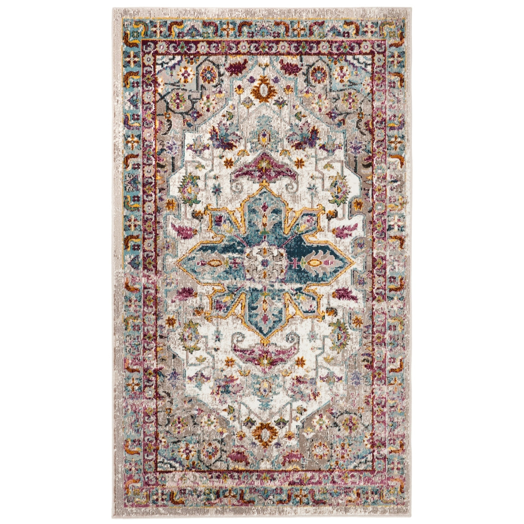 SAFAVIEH Aria Collection ARA160C Cream / Multi Rug Image 1