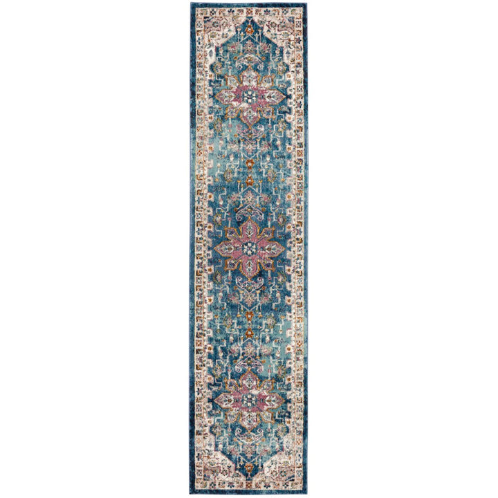 SAFAVIEH Aria Collection ARA160B Blue / Creme Rug Image 1