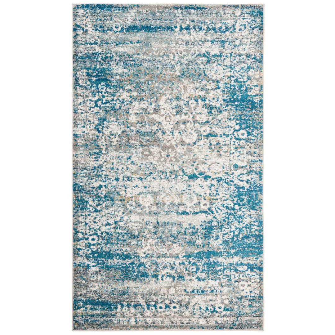 SAFAVIEH Aria Collection ARA156B Blue / Creme Rug Image 8