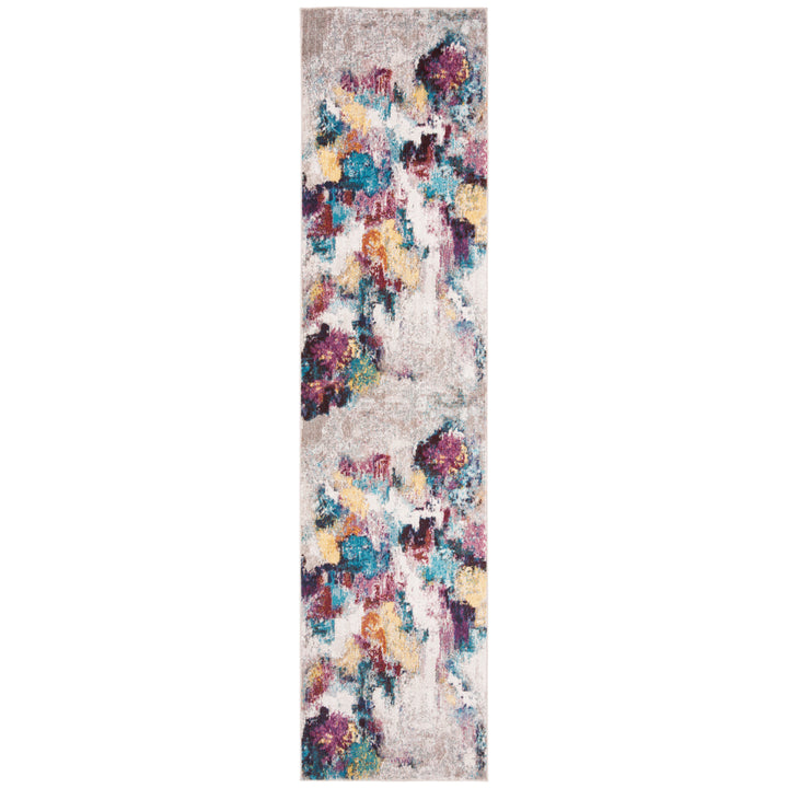 SAFAVIEH Aria Collection ARA165F Grey / Wine Rug Image 5