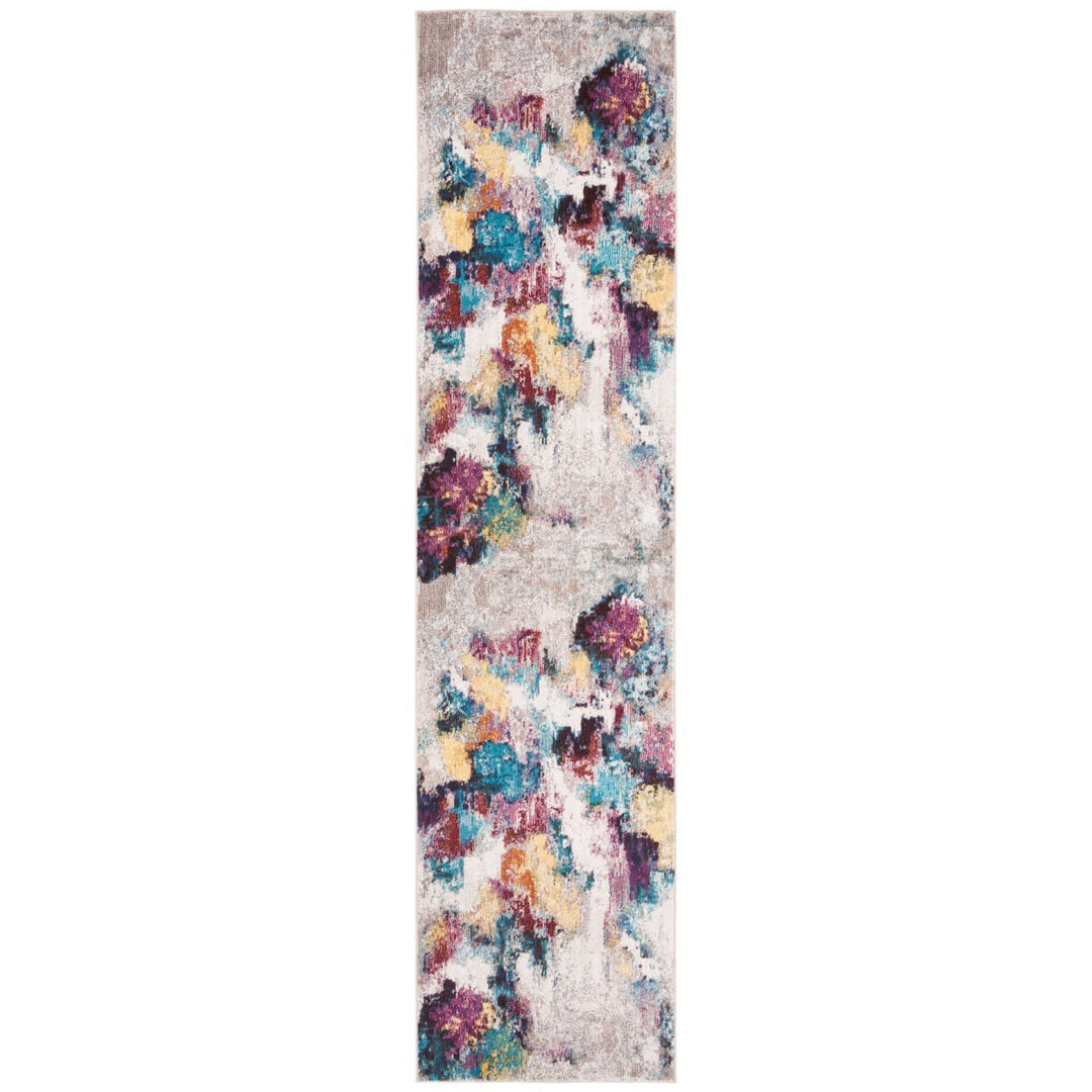 SAFAVIEH Aria Collection ARA165F Grey / Wine Rug Image 1