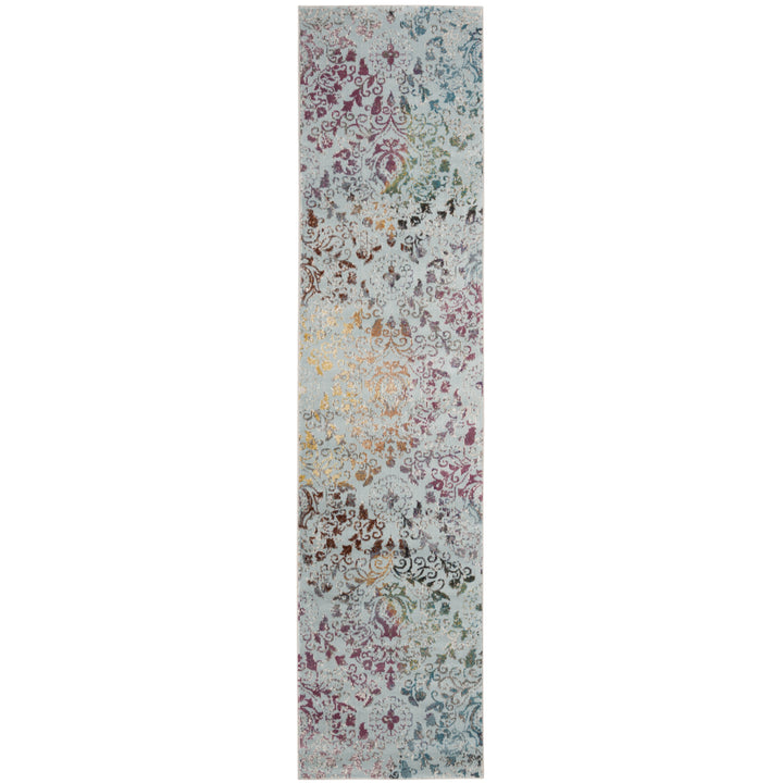 SAFAVIEH Aria Collection ARA172B Blue / Multi Rug Image 5