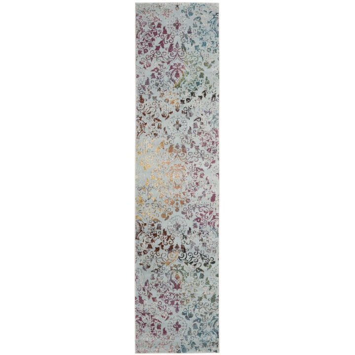 SAFAVIEH Aria Collection ARA172B Blue / Multi Rug Image 1