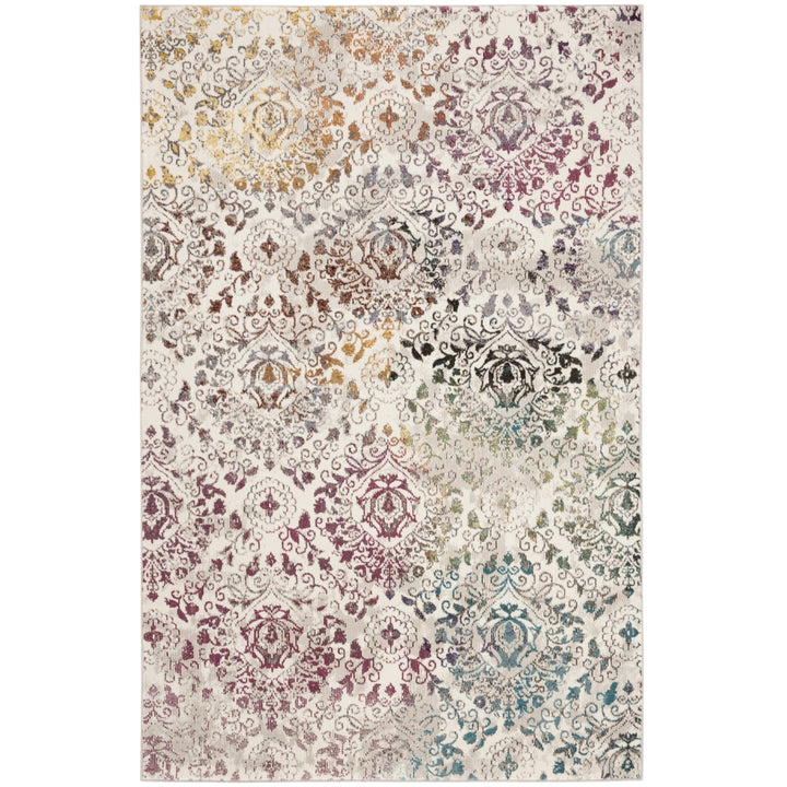 SAFAVIEH Aria Collection ARA172C Cream / Multi Rug Image 1