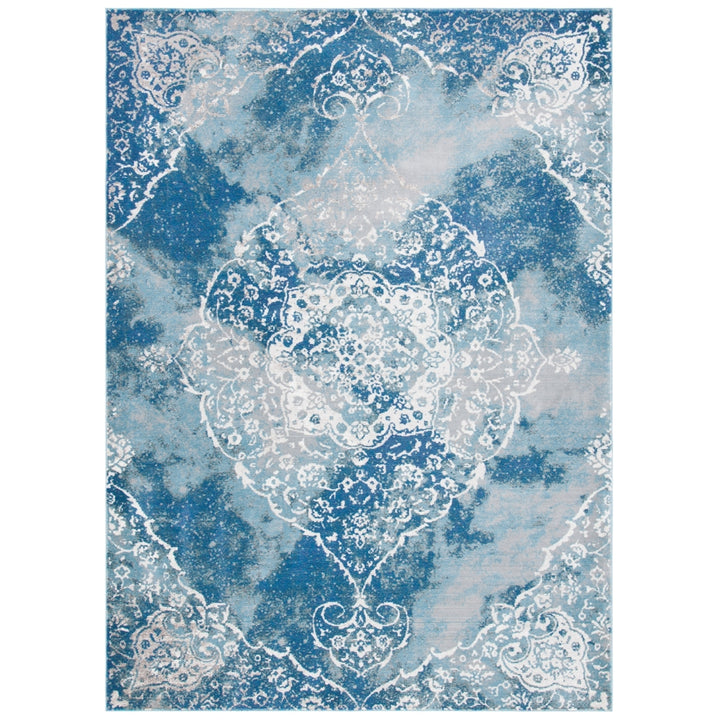 SAFAVIEH Aria Collection ARA187M Light Blue / Ivory Rug Image 1