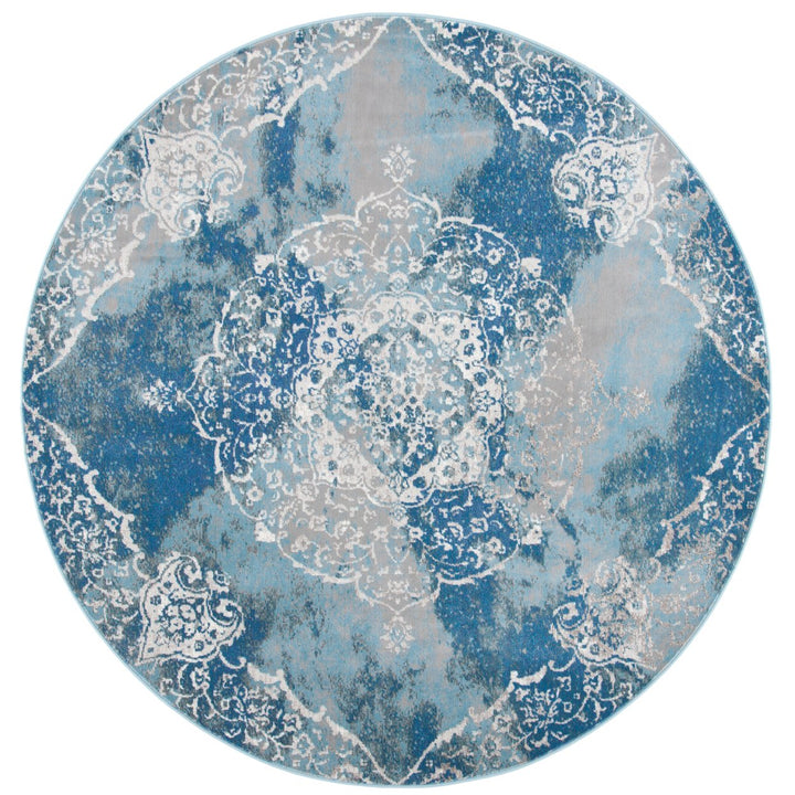 SAFAVIEH Aria Collection ARA187M Light Blue / Ivory Rug Image 1