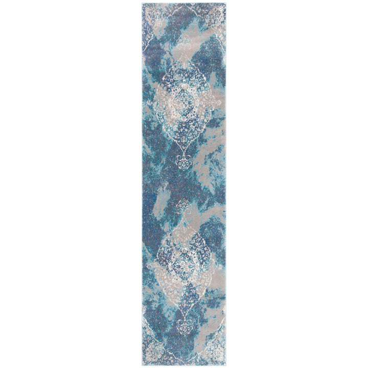 SAFAVIEH Aria Collection ARA187M Light Blue / Ivory Rug Image 5