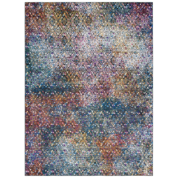 SAFAVIEH Aria Collection ARA203M Blue / Ivory Rug Image 10