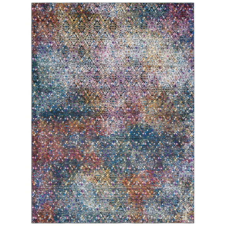 SAFAVIEH Aria Collection ARA203M Blue / Ivory Rug Image 1