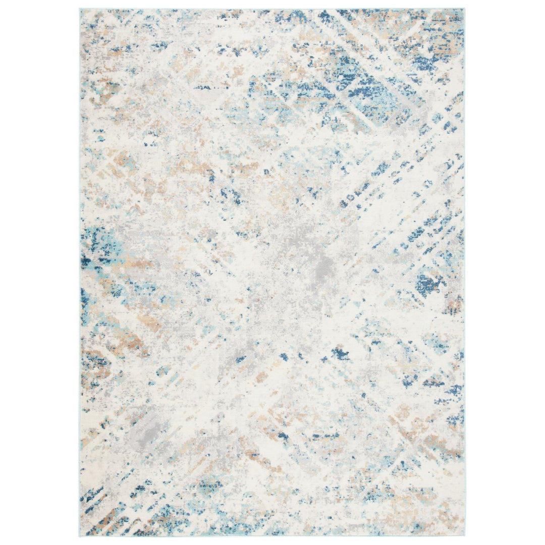 SAFAVIEH Aria Collection ARA567A Ivory / Blue Rug Image 1